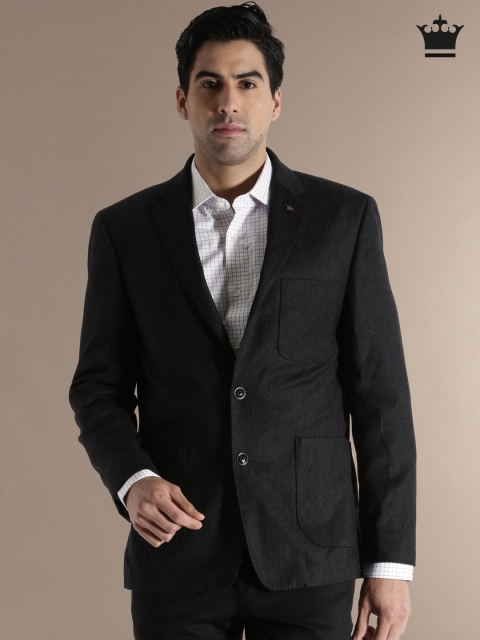 

Louis Philippe Charcoal Grey Woollen Ulta Fit Single-Breasted Blazer