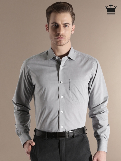

Louis Philippe Grey Melange Classic Fit Formal Shirt