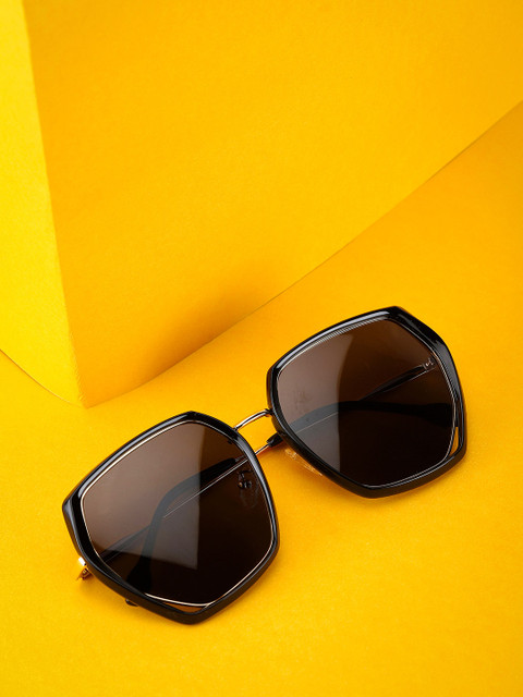

Carlton London Women UV Protected Oversized Sunglasses 2223-C1, Black