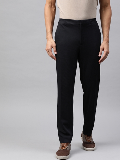 

Marks & Spencer Men Black Slim Fit Solid Regular Trousers