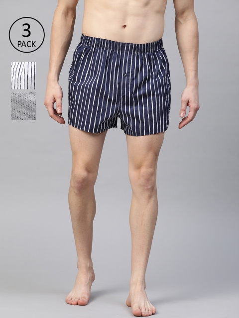 

Marks & Spencer Men Pack Of 3 Boxers T143812NAVY MIX, Navy blue