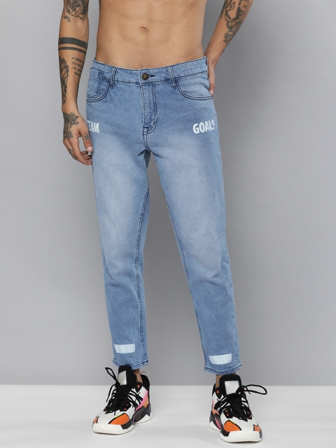 

Kook N Keech Marvel Men Carrot Fit Blue Mid-Rise Light Fade Jeans