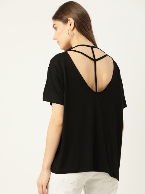 

TRENDYOL COLLECTION Black Solid Styled Back Top