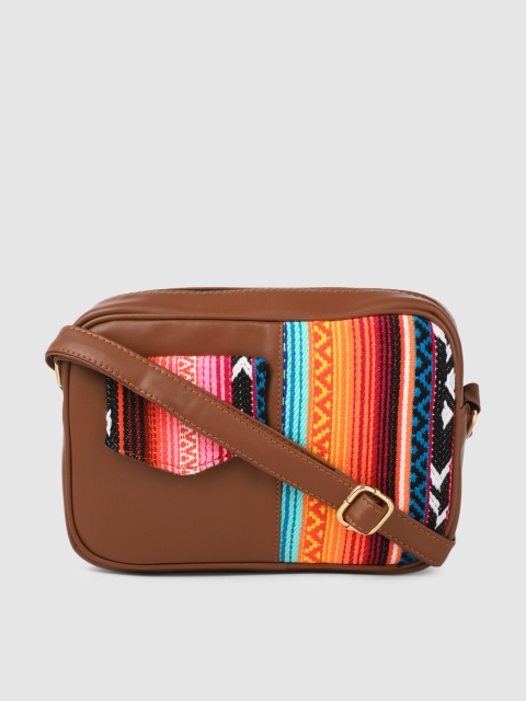 

AccessHer Multicoloured Self Design Sling Bag, Multi