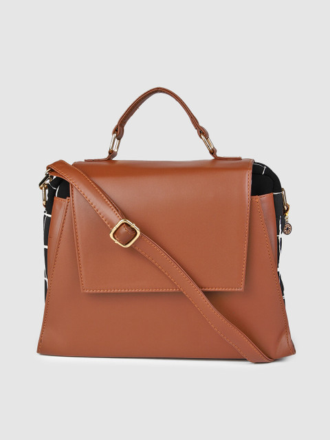 

AccessHer Brown Structured Satchel
