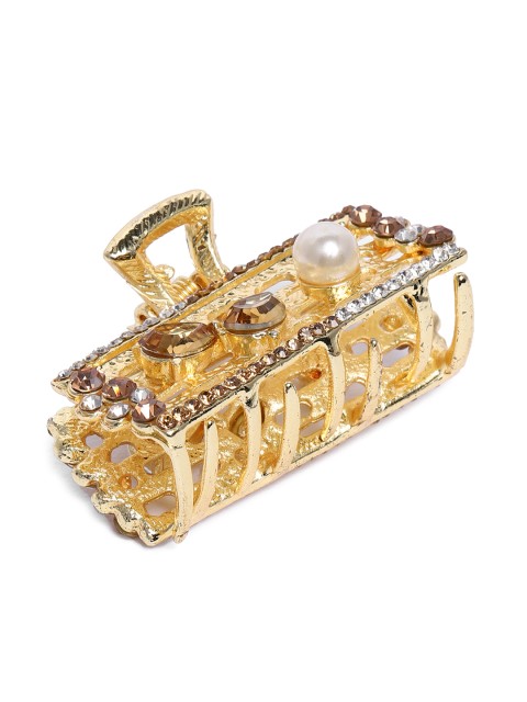 

AccessHer Women Gold-Toned Embellished Claw Clip