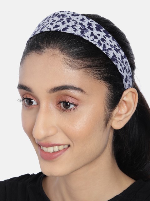 

AccessHer Women Blue & White Printed Hairband