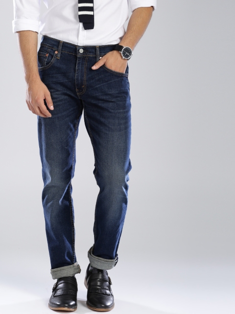 Levi's Blue Skinny Straight Fit Stretchable Jeans 65504 available at myntra for Rs.1869