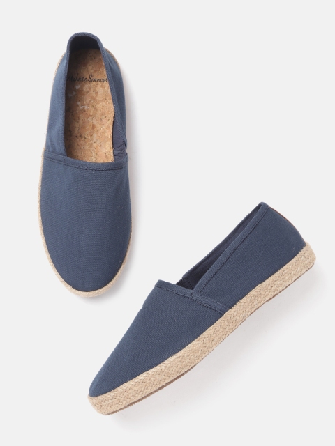 

Marks & Spencer Men Navy Blue Solid Espadrilles