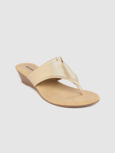 

Anouk Women Gold-Toned Solid Wedges
