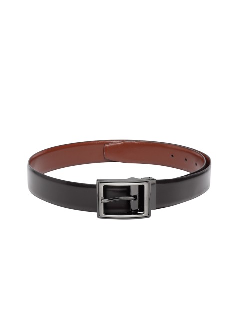 

Teakwood Leathers Men Black & Brown Solid Reversible Leather Belt