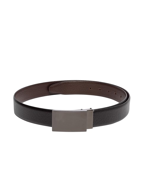 

Teakwood Leathers Men Black & Brown Textured Belt
