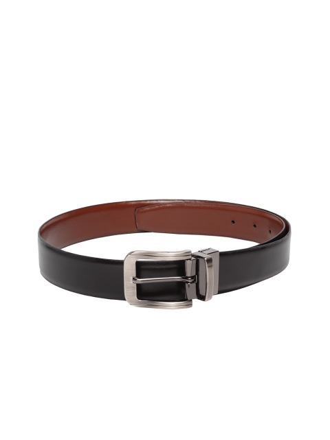 

Teakwood Leathers Men Black & Brown Solid Reversible Leather Belt