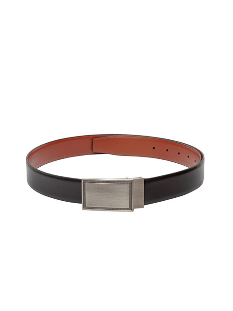 

Teakwood Leathers Men Black & Brown Solid Belt