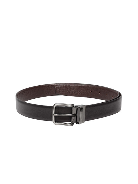 

Teakwood Leathers Men Black Textured Leather Belt