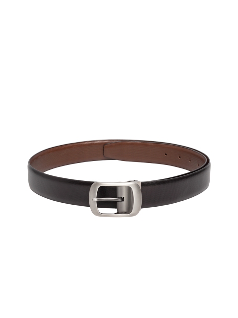 

Teakwood Leathers Men Black & Brown Textured Belt