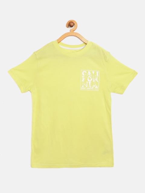 

Marks & Spencer Boys Lime Green Pure Cotton Printed Detail Round Neck Sustainable T-shirt