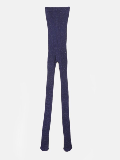 

Marks & Spencer Girls Navy Blue Shimmered Self Striped Sustainable Thermal Stockings