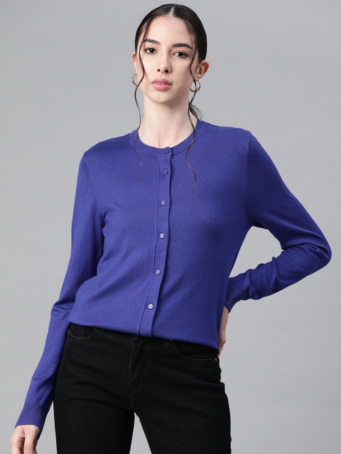 

Marks & Spencer Women Blue Cardigan