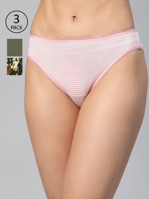 

Marks & Spencer Women Pack of 3 Basic Briefs T614010, Green