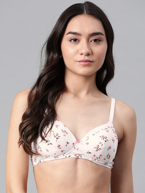 

Marks & Spencer White Floral Everyday Bra Underwired Lightly Padded