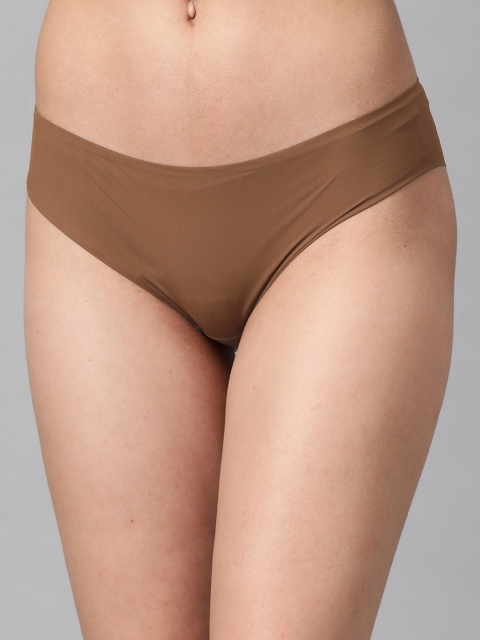 

Marks & Spencer Women Brown Solid Seamless Bikini Briefs T618370TOPAZ