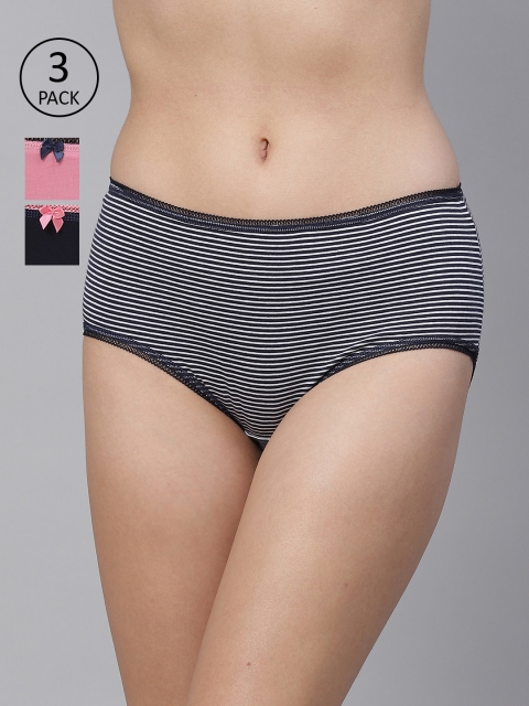 

Marks & Spencer Women Pack of 3 Hipster Briefs T614323K, Navy blue