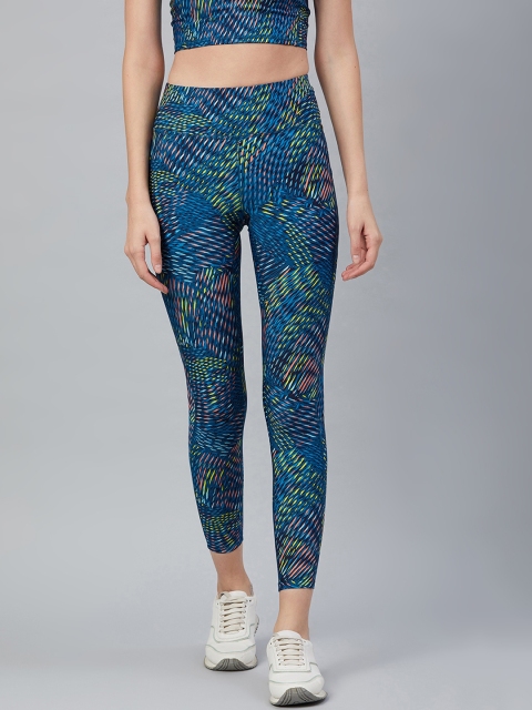 

Marks & Spencer Women Blue & Green Printed Ankle Length Tights