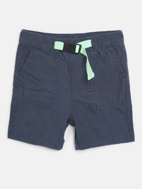 

Marks & Spencer Boys Navy Blue Pure Cotton Solid Regular Fit Sustainable Shorts