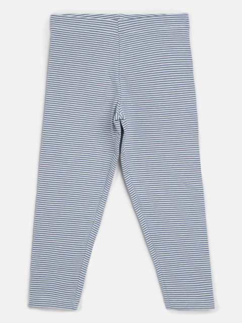 

Marks & Spencer Girls Navy Blue & White Sustainable Nautical Stripe Ankle Length Leggings