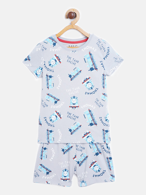 

Marks & Spencer Boys Grey & Blue Thomas & Friends Print Sustainable Night suit
