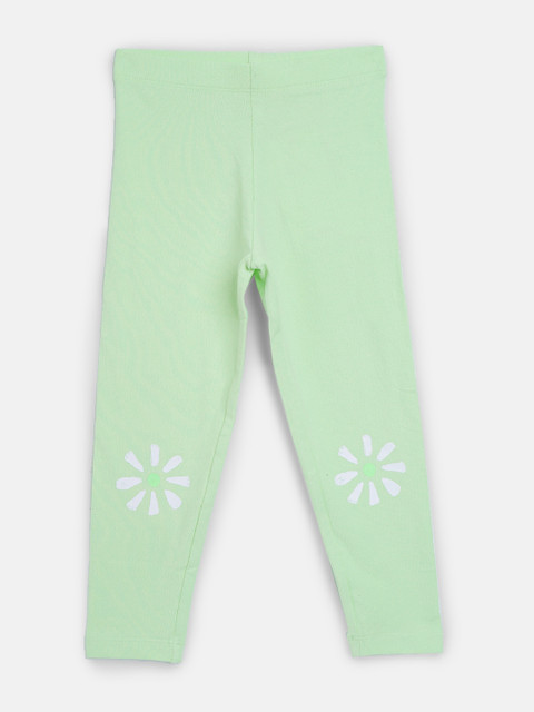 

Marks & Spencer Girls Mint Green Sustainable Solid Ankle Length Leggings