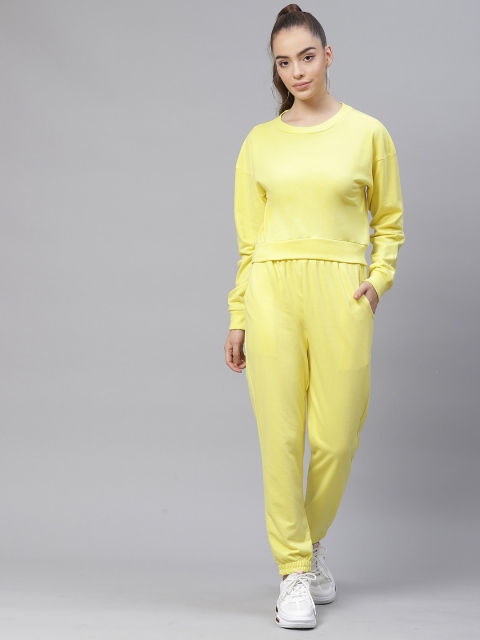 

Laabha Women Yellow Solid Tracksuit