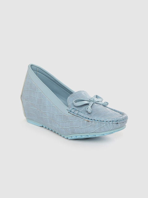 

Mast & Harbour Blue Croc Textured Pumps with Bow Detail