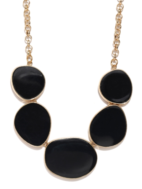 

FOREVER 21 Gold-Toned & Black Princess Necklace