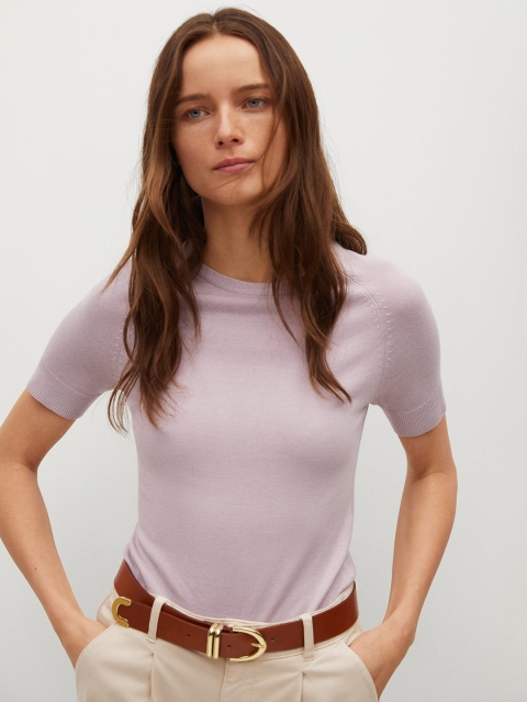 

MANGO Women Lavender Sustainable Fitted Top