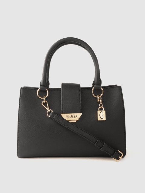 

GUESS Black Solid Handheld Bag