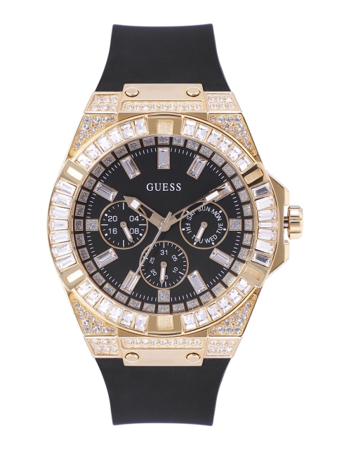 

GUESS Men Black Embellished Analogue Watch GW0208G2