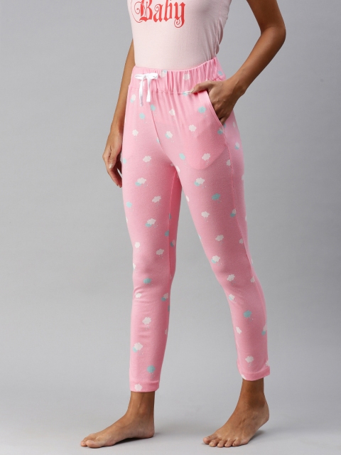 

HERE&NOW Women Pink Printed Lounge Pants