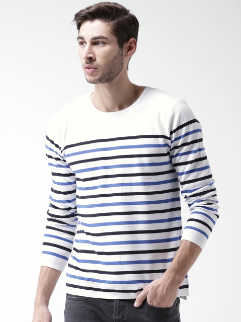 

Scotch & Soda White & Blue Striped Sweater