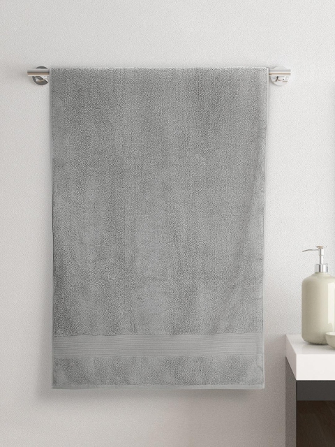 

Living scapes by Pantaloons Grey Solid 500 GSM Cotton Bath Towel