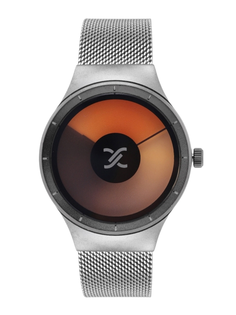 

Daniel Klein Men Orange & Coffee Brown Printed Analogue Watch DK11864-5