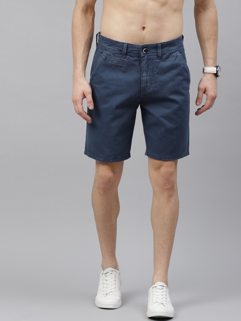 

Roadster Men Navy Blue Pure Cotton Solid Regular Fit Chino Shorts