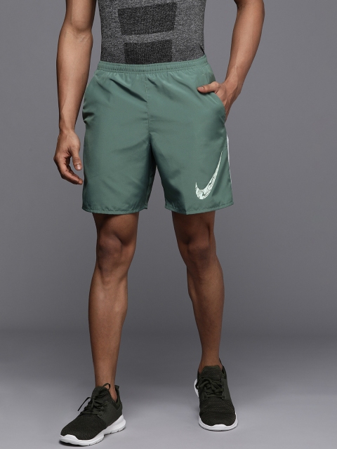 

Nike Men Green Printed Regular Fit Sports Shorts