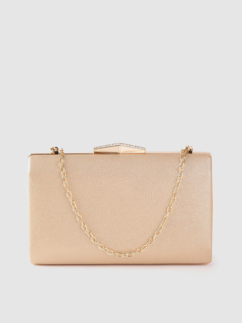 

Lino Perros Gold-Toned Shimmer Box Clutch