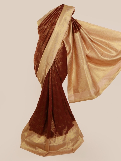 

Pothys Maroon & Beige Art Silk Woven Design Banarasi Saree