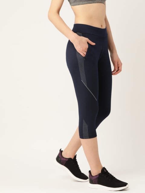 

Sweet Dreams Women Navy Blue Solid Knitted Regular Fit Capris