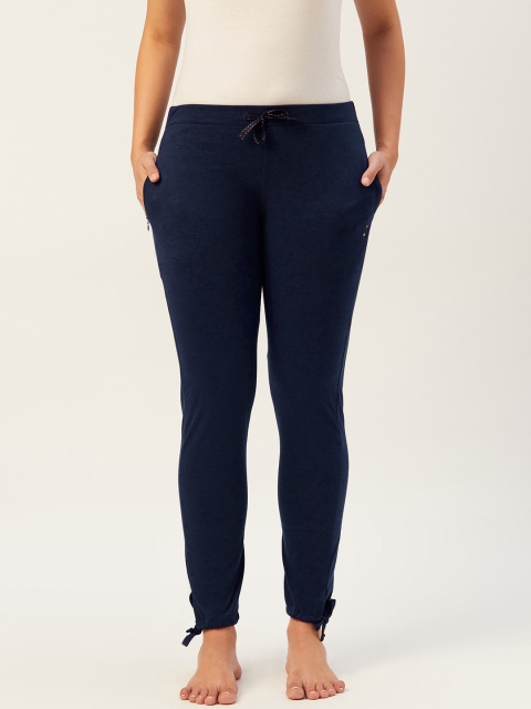 

Sweet Dreams Women Navy Blue Solid Knitted Pure Cotton Lounge Pants