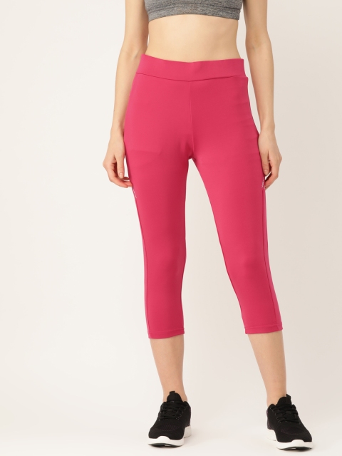 

Sweet Dreams Women Pink Solid Knitted Regular Fit Capris