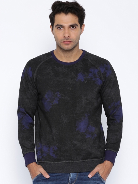 

SPYKAR Charcoal Grey Printed Sweater